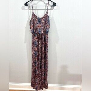 Espresso Spaghetti strap boho jumpsuit size medium